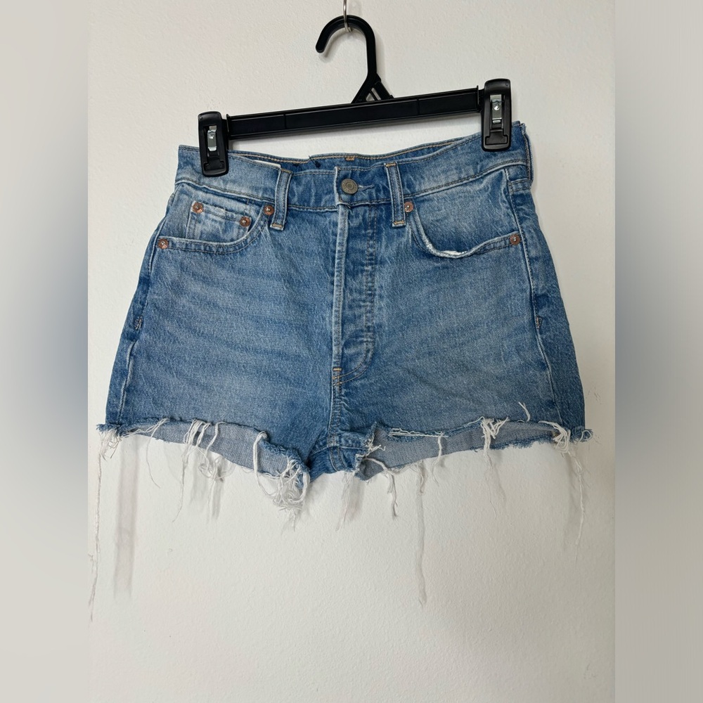 GAP CHEEKY STRAIGHT Rise Jean Shorts Sz US 25/0